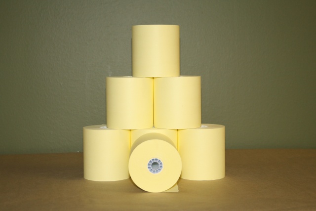 3” x 165’ 1-Ply CANARY POS Paper Rolls