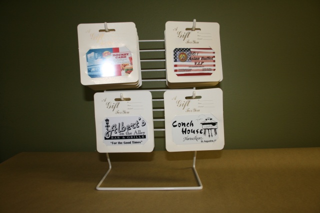 Hanging Gift Card Table Top Unit